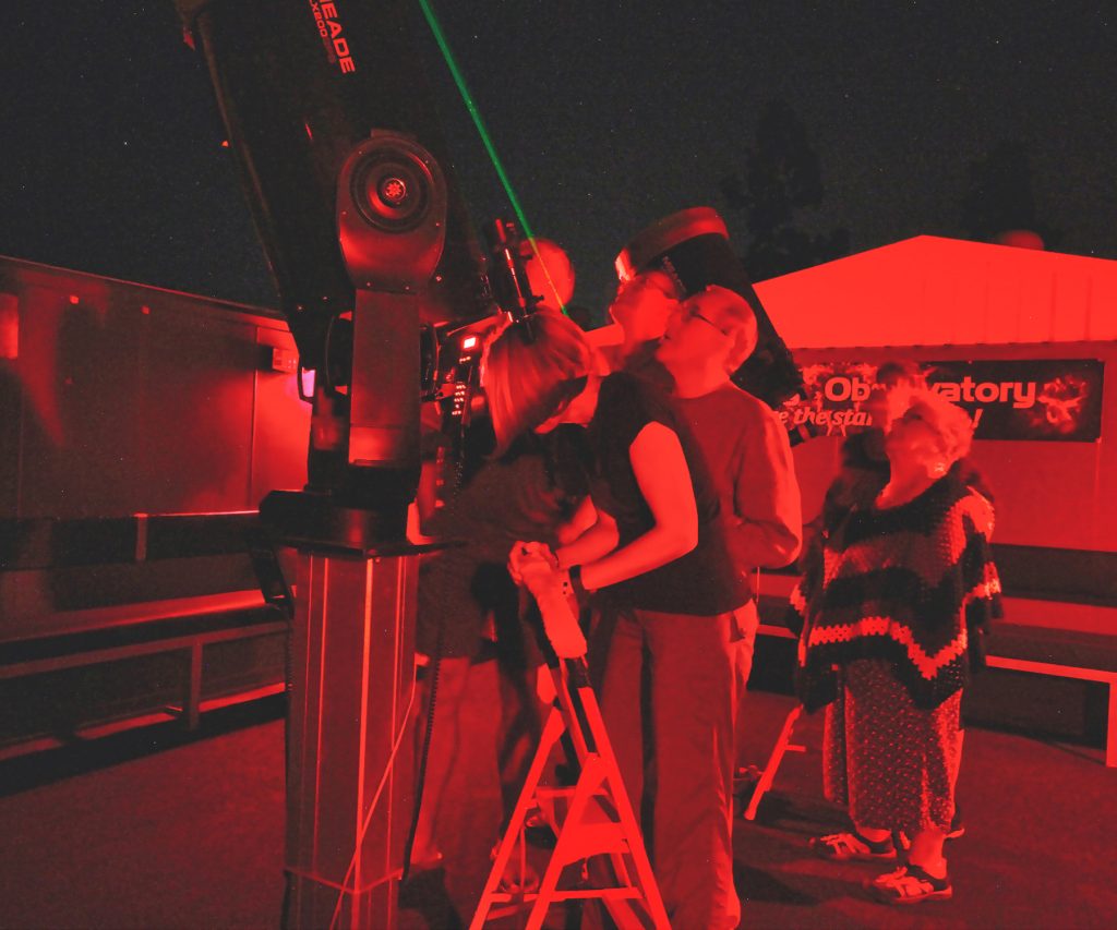 At work under he stars